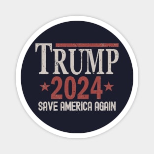 Distressed Trump 2024 - Save America Again Magnet